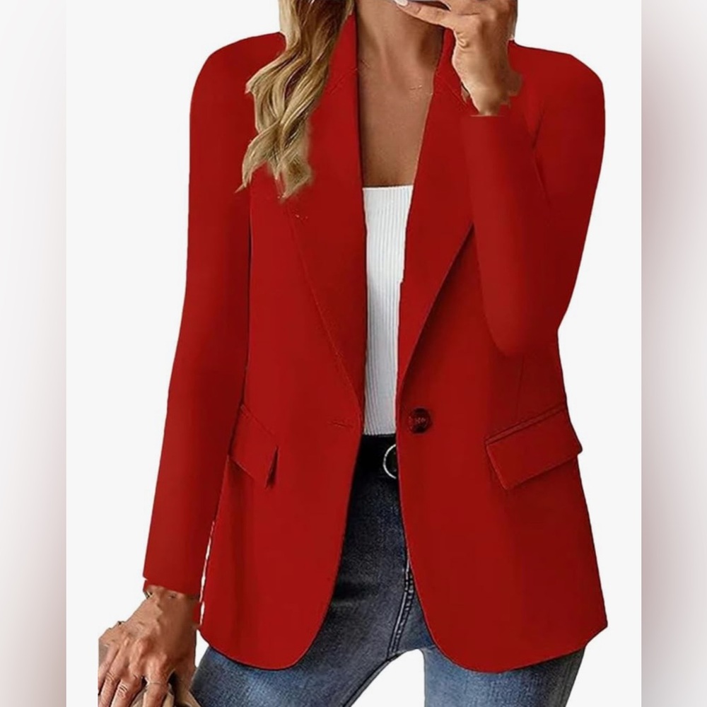 Amazon Women's Vibrant Red Blazer